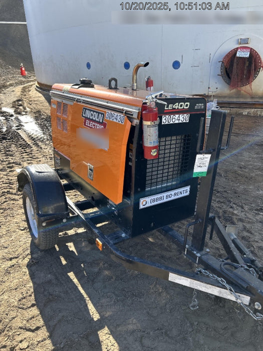 2023 Lincoln Electric LE400 Kubota V1505, Trlr, Cable Rack, Light Kit, ES Decals, T3