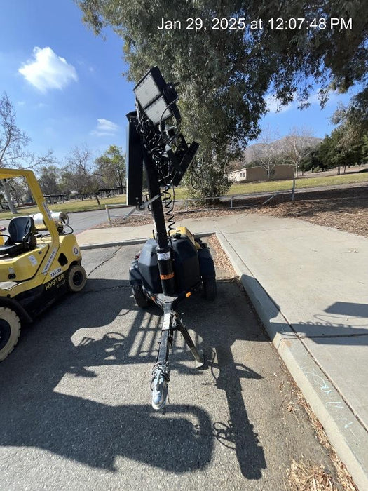 2022 Allmand NLV3GR (4) LED Light Fixture 350W, 23' Vertical Mast, 3kW Prime, Towable, Deep Sea L401, Leveling Jacks, Yanmar T4F 5.8hp