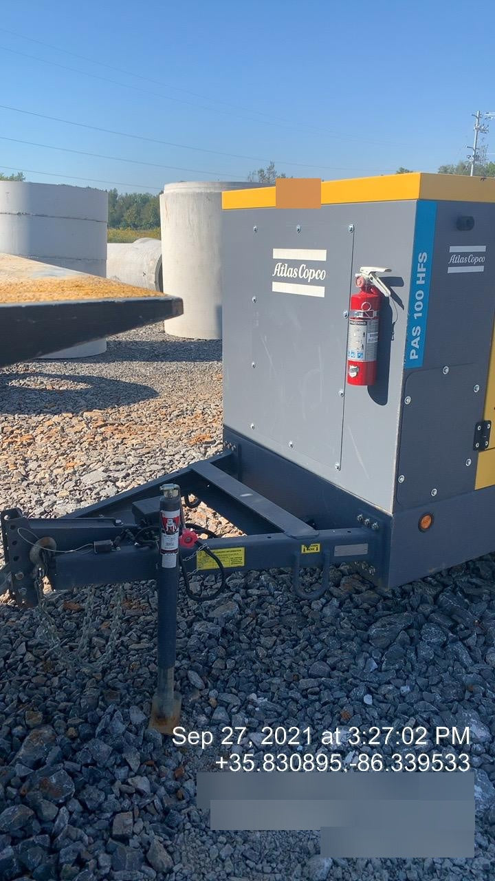 2020 ATLAS COPCO PAS 100 HF CS Enclosed