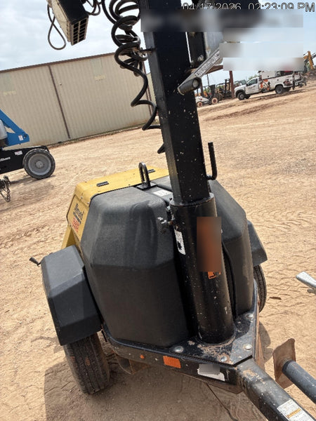 Allmand NLV3GR (4) LED Light Fixture 350W, 23' Vertical Mast, 3kW Prime, Towable, Deep Sea L401, Leveling Jacks, Yanmar T4F 5.8hp