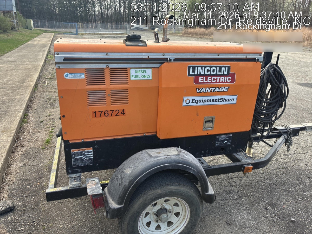 2021 Lincoln Electric Vantage 322 Vantage 322 Ready Pak 3 w/ Decals, ORANGE (includes trailer, cable rack, fender light kit) NO Telematics