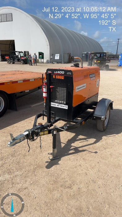 2022 Lincoln Electric LE400 Kubota V1505, Trlr, Cable Rack, Light Kit, ES Decals, T3