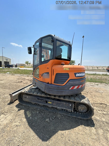 2019 Doosan DX85R-3 Standard Track Mini Excavator