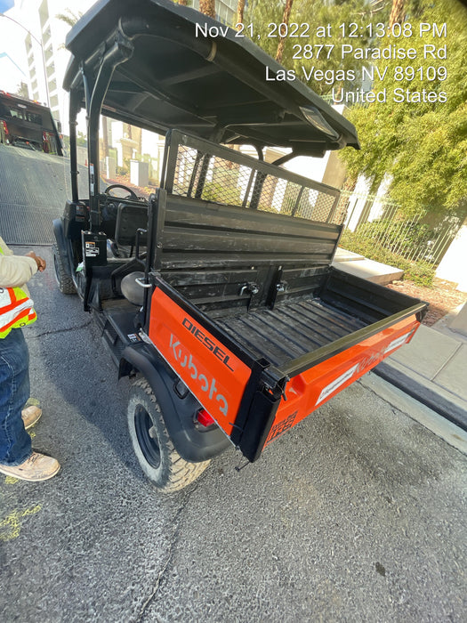 2022 Kubota RTV-X1140W-H Plastic Canopy, Windshield Acrylic Clear, LED Strobe Light, Wire Harness Kit, Back up Alarm