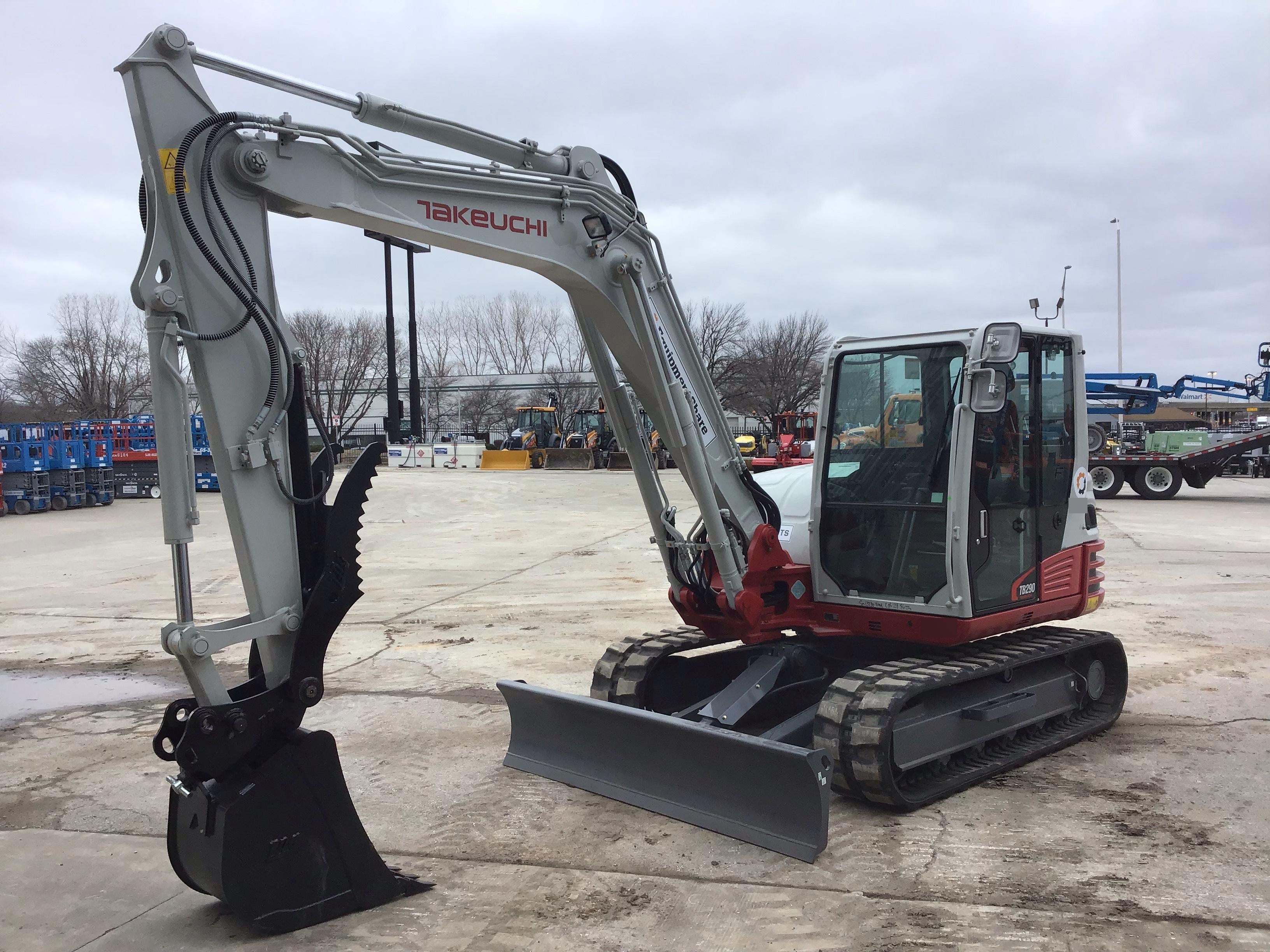 2019 Takeuchi TB290 Takeuchi TB290 Cab/Heat/AC w/Rubber Tracks, Auxiliary Hydraulics, Dozer Blade, Manual QC, 18/24/36" Buckets, Hydraulic Thumb Installed