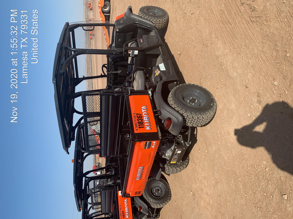 2020 Kubota RTV-X1140W-H Canopy, 4-Seater, Diesel, Windshield Acrylic Clear, LED Strobe, Backup Alarm