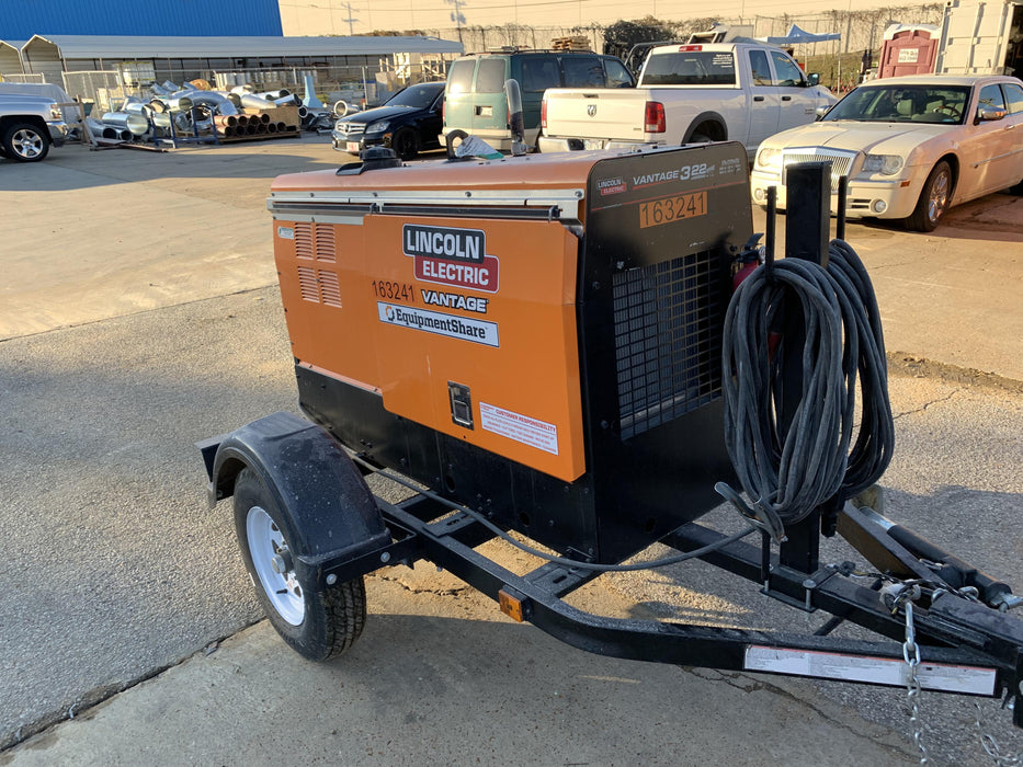 2021 Lincoln Electric Vantage 322 Vantage 322 Ready Pak 3 w/ Decals, ORANGE (includes trailer, cable rack, fender light kit) NO Telematics