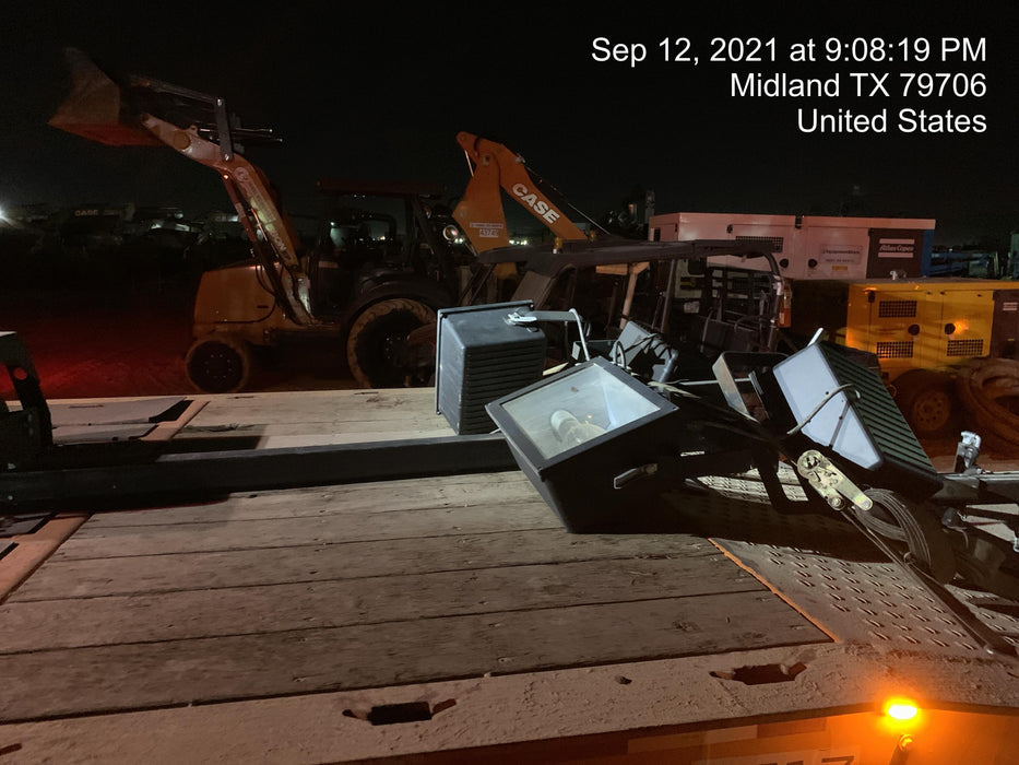 2021 Allmand NLV3GR (4) LED Light Fixture 350W, 23' Vertical Mast, 3kW Prime, Towable, Deep Sea L401, Leveling Jacks, Yanmar T4F 5.8hp