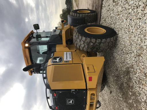 2019 John Deere 524L Cab/Heat/AIR, 3rd Function Hydraulics, Hydraulic JRB QC 2.75 Yd. Bucket, 60" Carriage/72" Forks