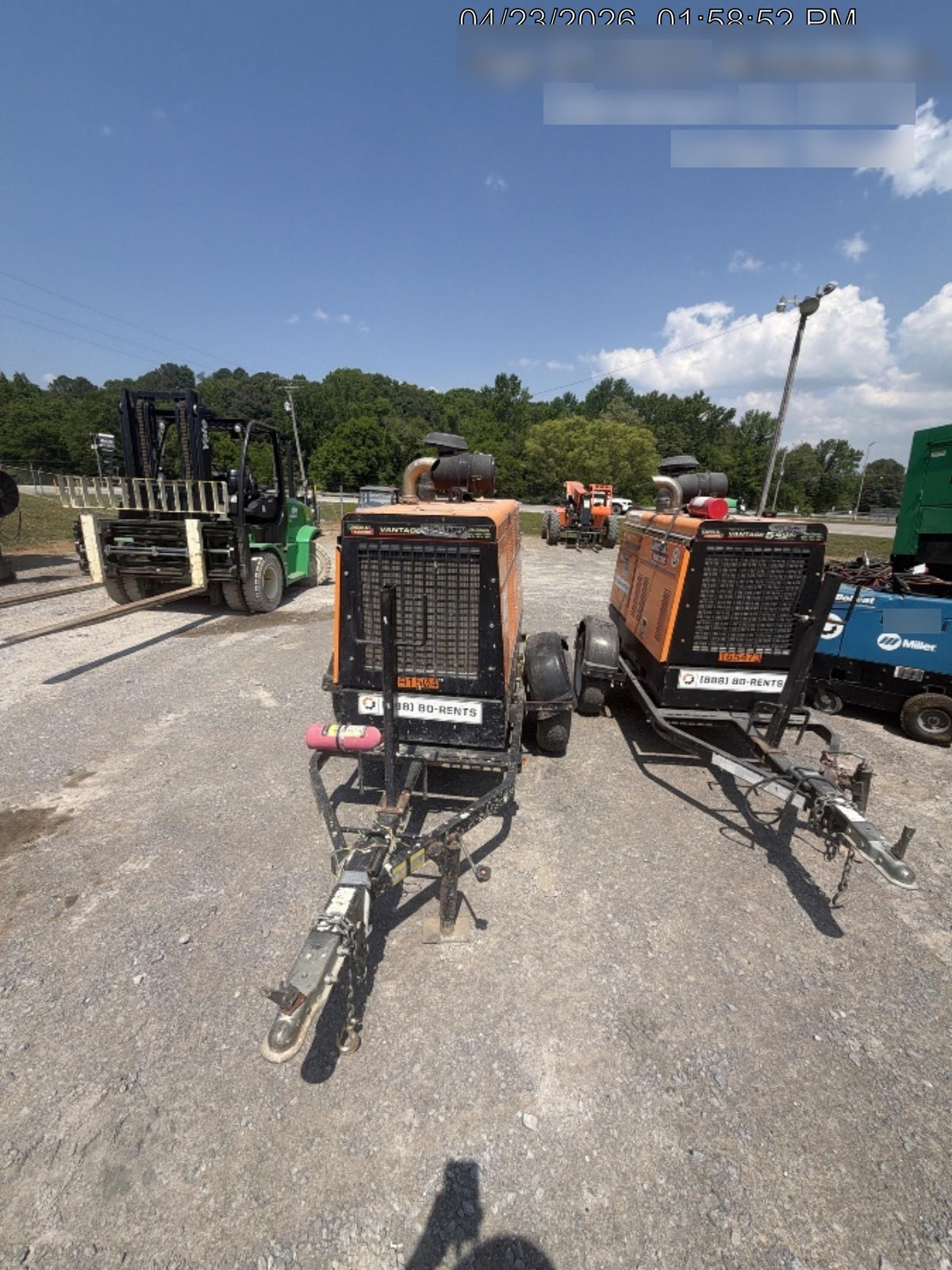 2021 Lincoln Electric Vantage 549X Ready Pak 3, ORANGE (includes trailer, cable rack, fender light kit)