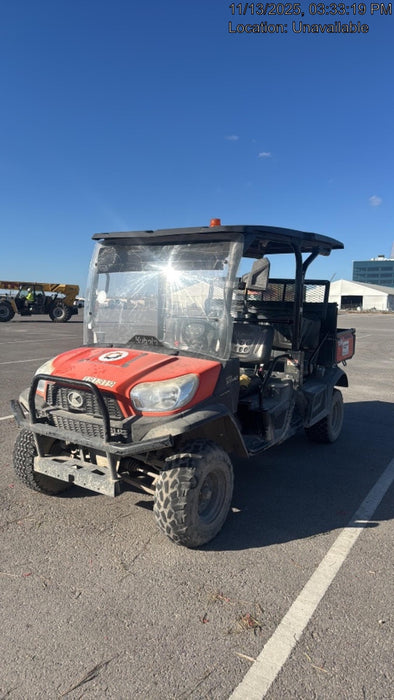 2022 Kubota RTV-X1140W-H Plastic Canopy, Windshield Acrylic Clear, LED Strobe Light, Wire Harness Kit, Back up Alarm