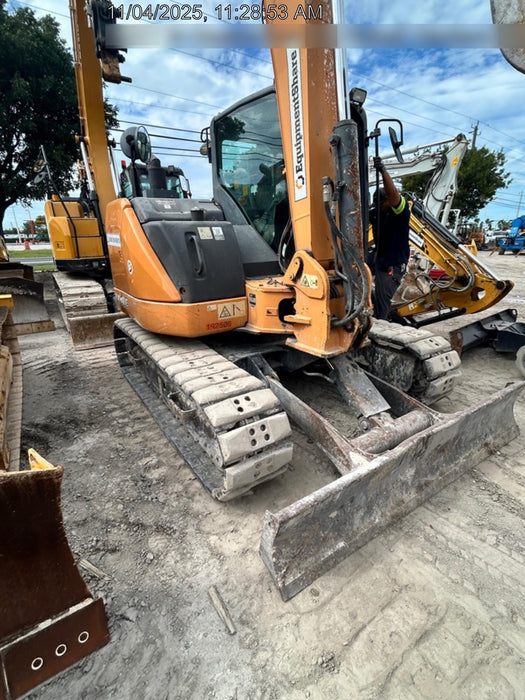 2017 Case CX80C CLOSED CAB, A/C,RUBBER TRACKS PADS,7'-2" ARM,THUMB