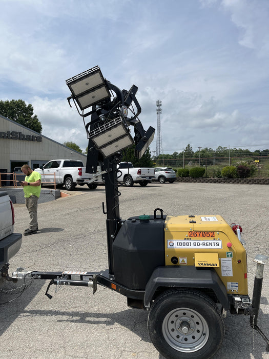 2022 Allmand NLV3GR (4) LED Light Fixture 350W, 23' Vertical Mast, 3kW Prime, Towable, ES Decals, T3