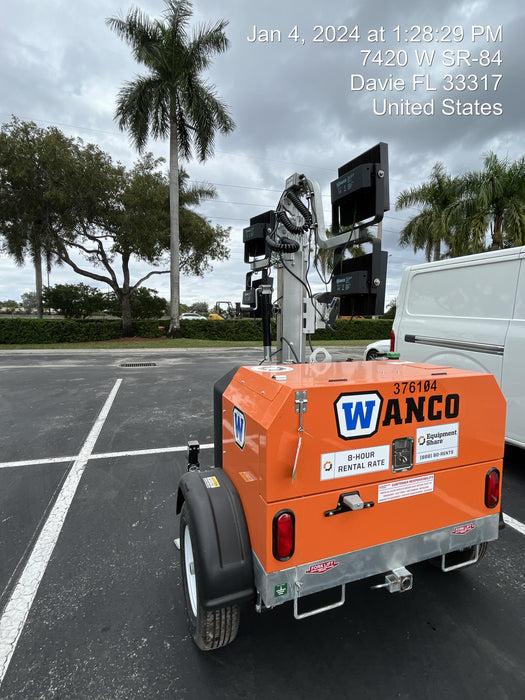 2023 Wanco WLTT-4MM4K Diesel, Deep Sea Controller, Shore Power Plug, Auto Start, (4) 350W LED Floodlights, 4kW Generator, 60 Gal Fuel Tank, 2" Ball, T3