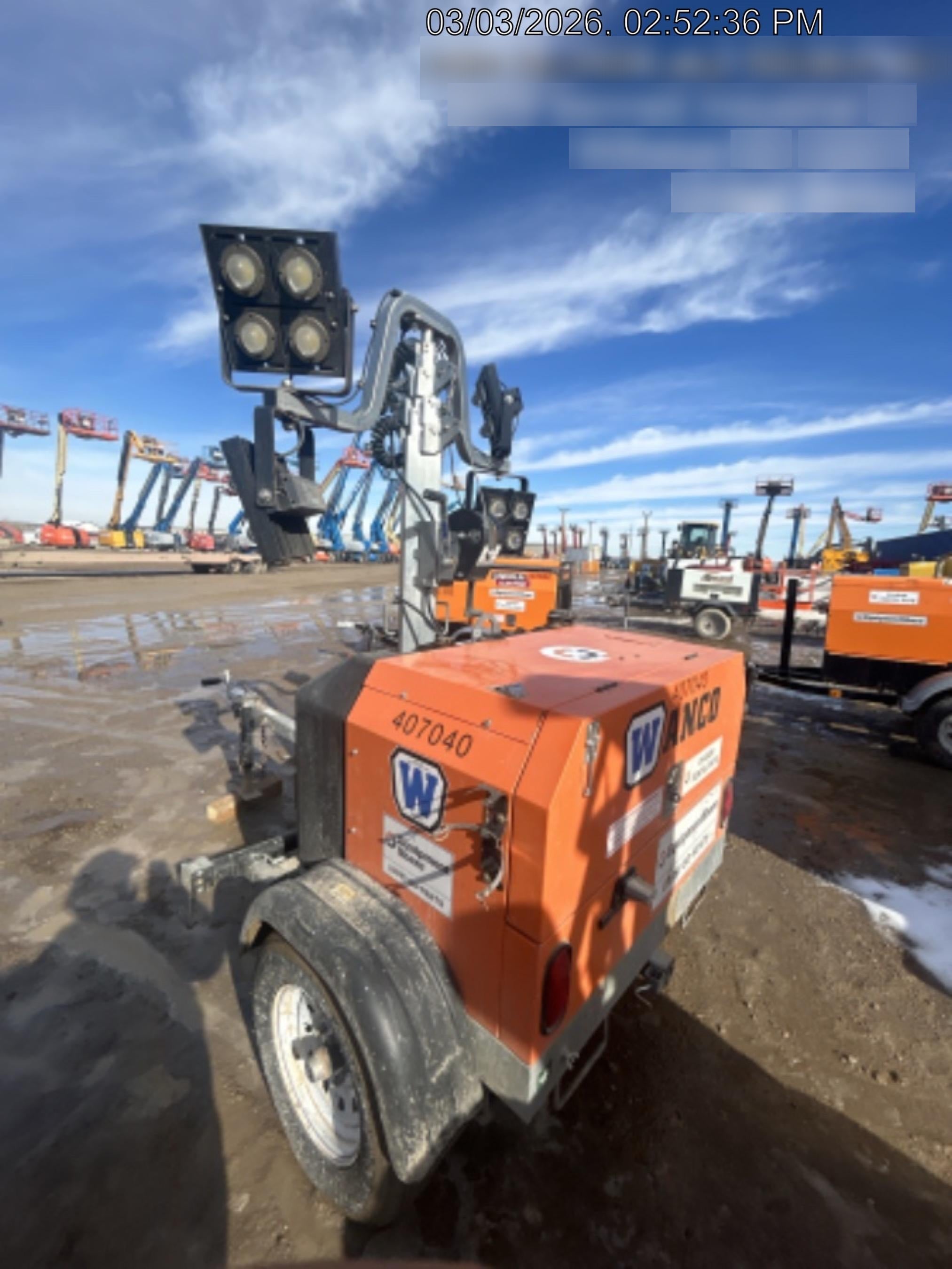 2024 Wanco WLTT-4MM4K Diesel, Deep Sea Controller, Shore Power Plug, Auto Start, (4) 350W LED Floodlights, 4kW Generator, 60 Gal Fuel Tank, 2" Ball, T3