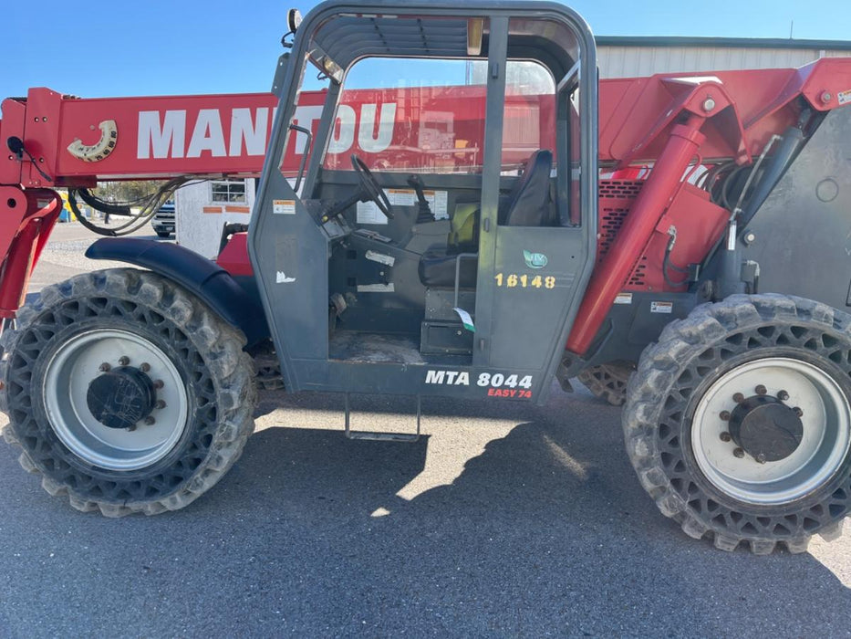 2019 Manitou MTA8044 MTA 8044 - 74 HP T4, Canopy, Worklights/Strobe, Beacon, 66" Carriage, 48" Forks, Solid Tires, Lift Hook, Aux Hydraulics