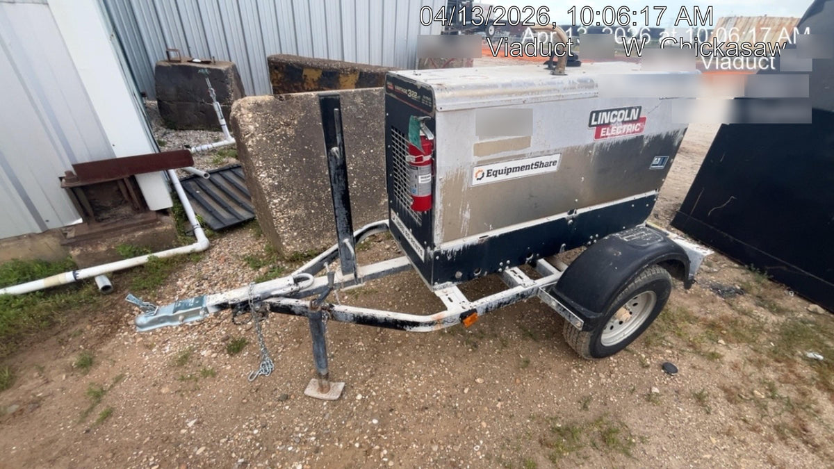 2019 Lincoln Electric Vantage 322 Welder Ready-Pak 3, Two wheel trailer, Fender and Light kit, Cable Rack