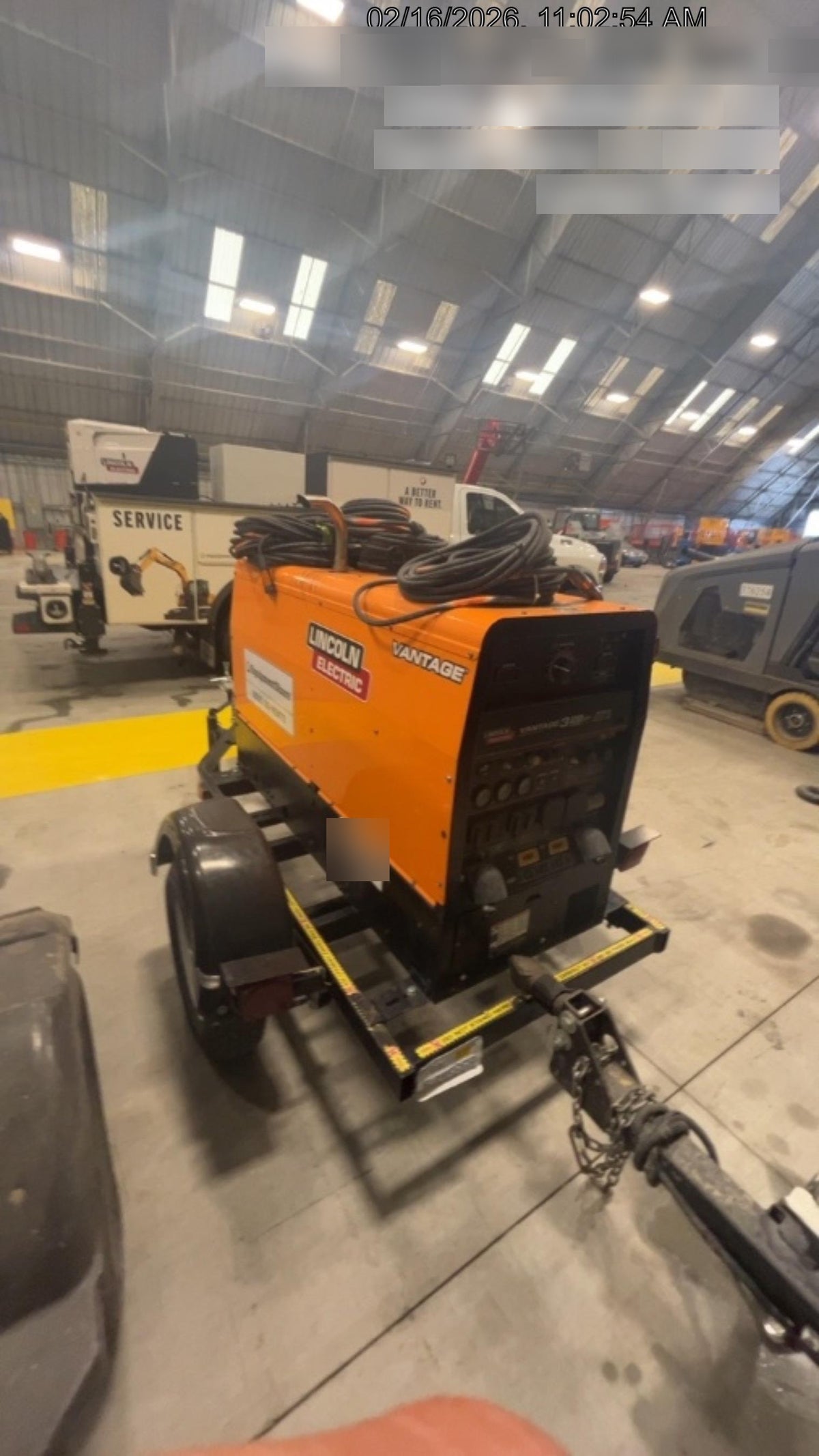 2021 Lincoln Electric Vantage 322 Vantage 322 Ready Pak 3 w/ Decals, ORANGE (includes trailer, cable rack, fender light kit) NO Telematics