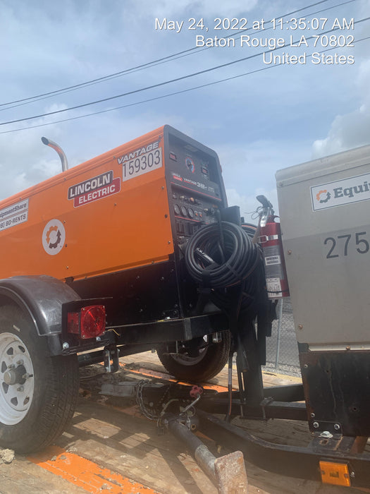 2021 Lincoln Electric Vantage 322 Vantage 322 Ready Pak 3 w/ Decals, ORANGE (includes trailer, cable rack, fender light kit) NO Telematics