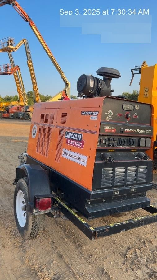 2021 Lincoln Electric Vantage 549X Ready Pak 3, ORANGE (includes trailer, cable rack, fender light kit)