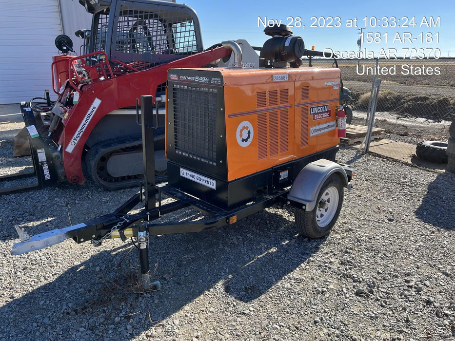 2022 Lincoln Electric Vantage 549X Crosslink Technology, Trailer Mounted, ES Decals, T3