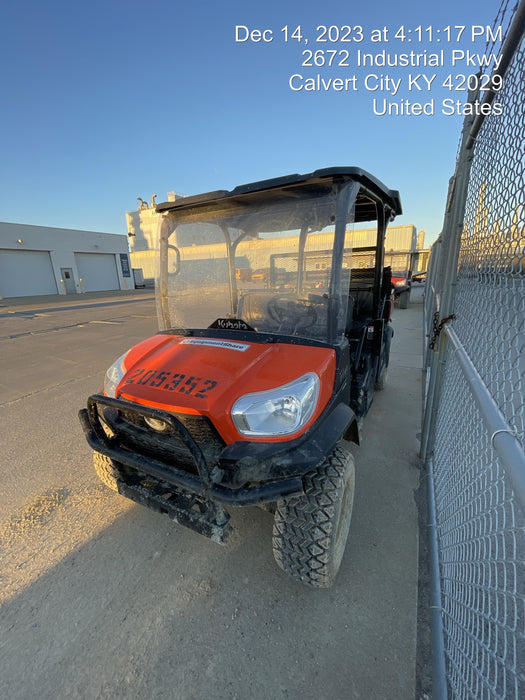 2022 Kubota RTV-X1140W-H Plastic Canopy, Windshield Acrylic Clear, LED Strobe Light, Wire Harness Kit, Back up Alarm