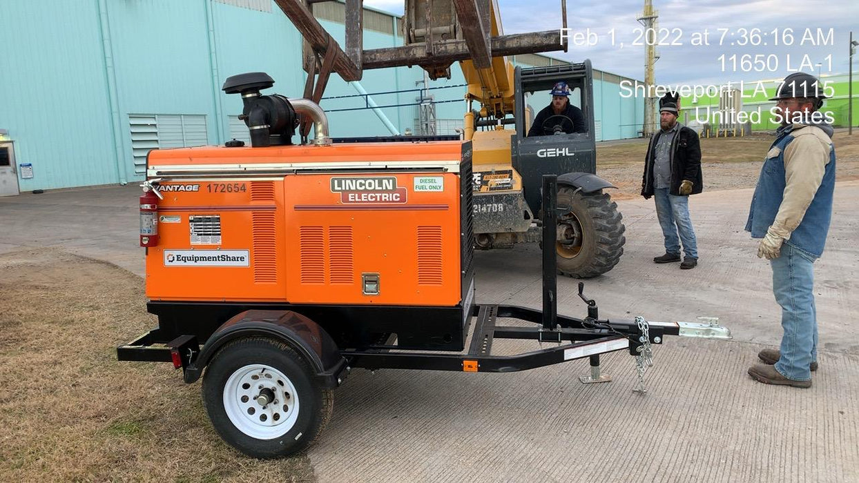 2021 Lincoln Electric Vantage 549X Ready Pak 3, ORANGE (includes trailer, cable rack, fender light kit)