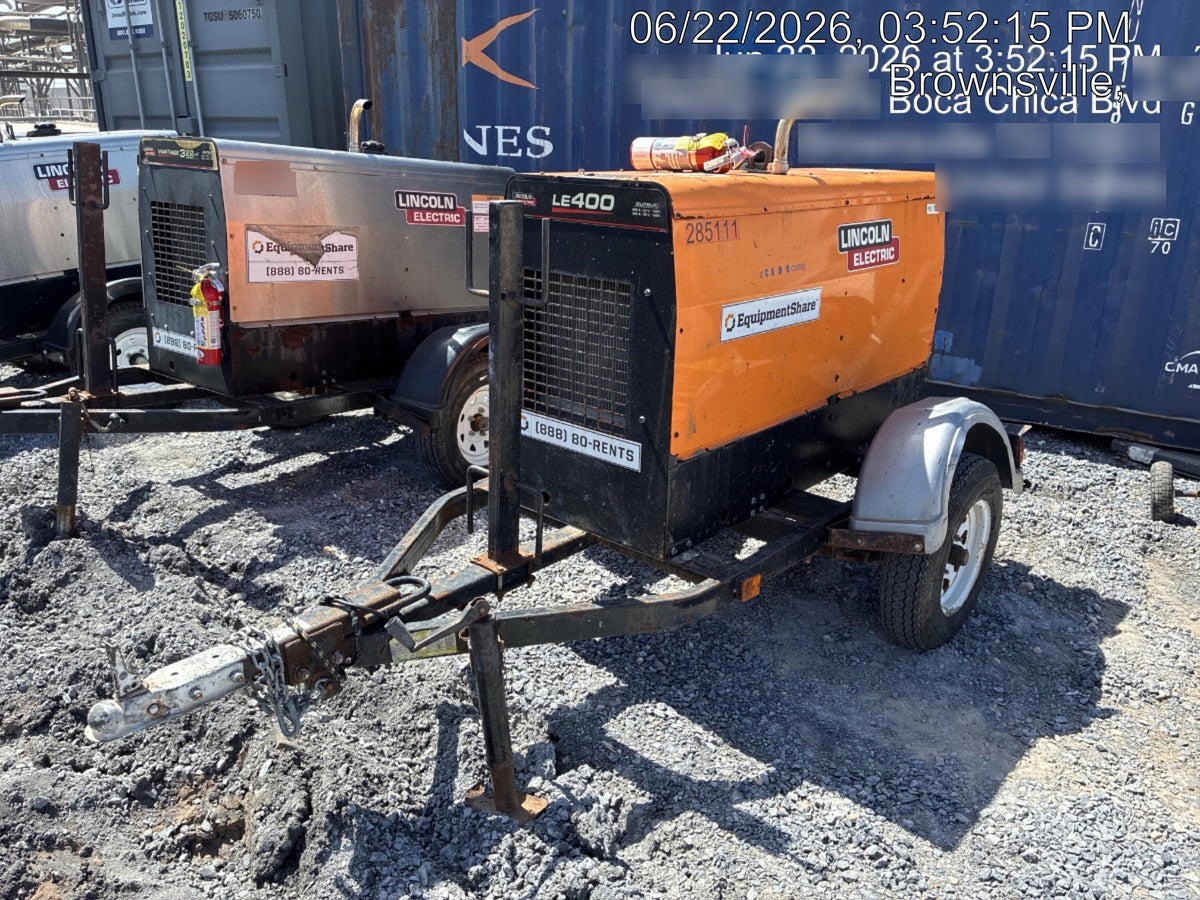 2022 Lincoln Electric LE400 Kubota V1505, Trlr, Cable Rack, Light Kit, ES Decals, T3