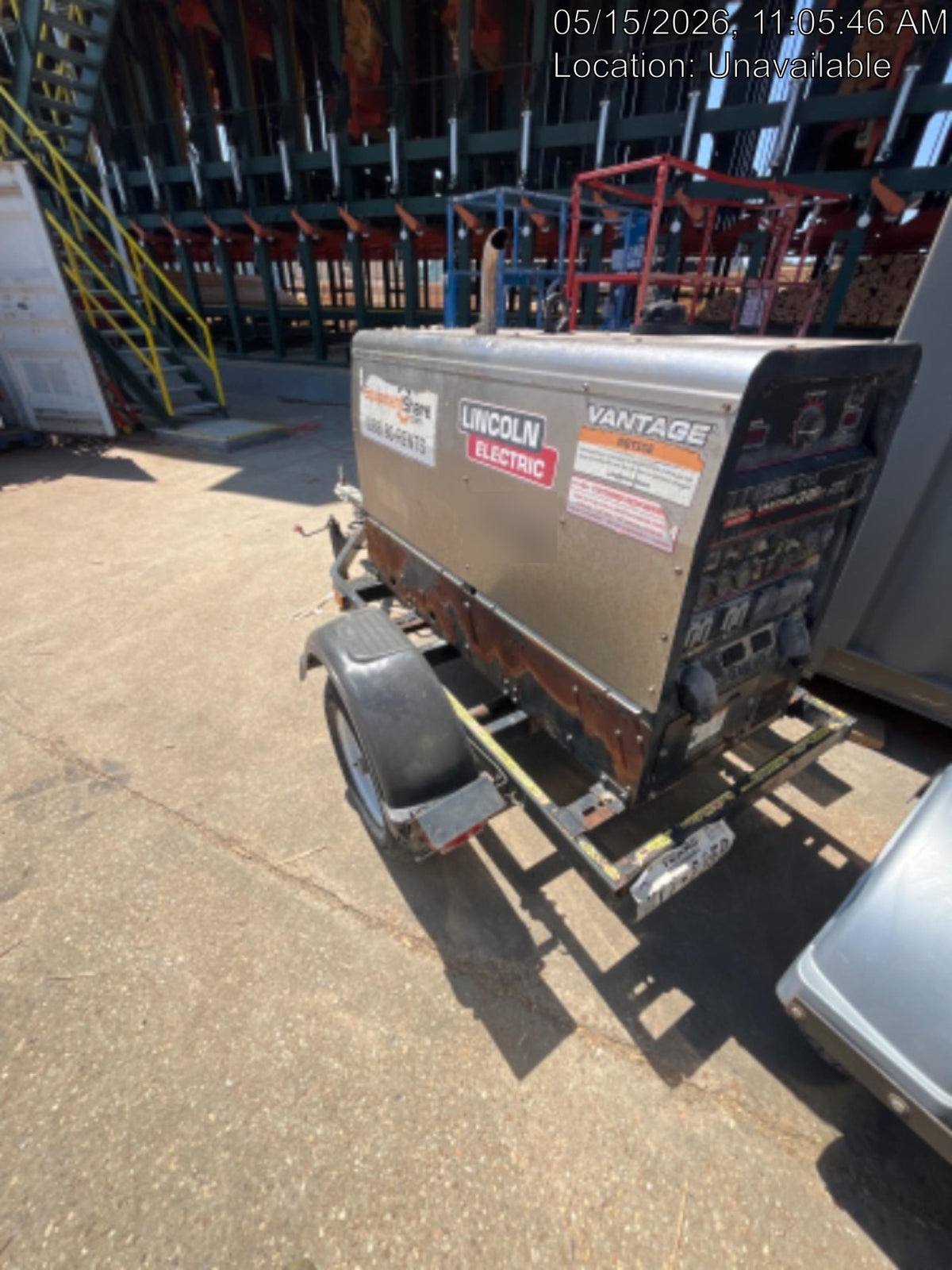 2018 Lincoln Electric Vantage 322 Lincoln Vantage 322 Welder Ready Pak 3 - Vantage 322, Trailer, Fender and light kit, Cable rack