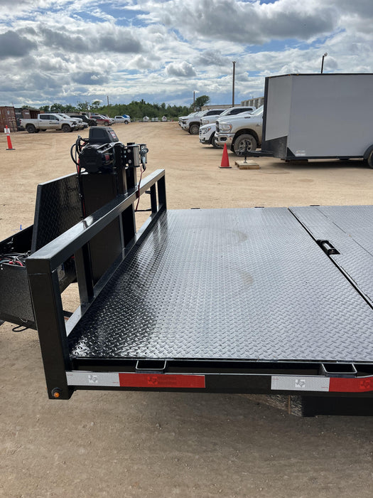 2024 TEXAS PRIDE TRAILERS 21' Lowboy Gravity Tilt Bed 14K Bumper Pull Trailer