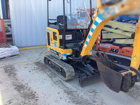 2022 JCB 19C-1E Canopy, Rubber Track, Beacon, Dipper, WL, Coupler, ES Decals