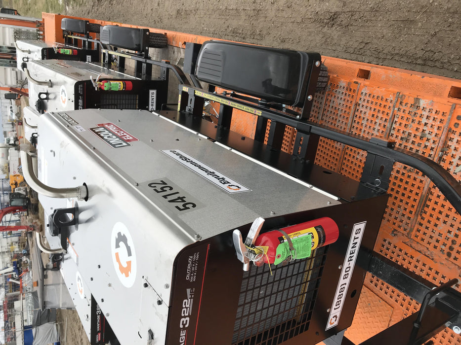 2019 Lincoln Electric Vantage 322 Welder Ready-Pak 3, Two wheel trailer, Fender and Light kit, Cable Rack