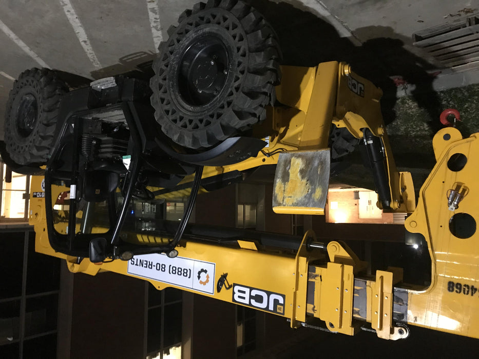 2019 JCB 510-56 Canopy, 74 HP, Solid Tires, STD Worklight, Beacon, Aux Hydraulics, Lifting Eye, Back up Alarm w/66" Carriage/60" Forks