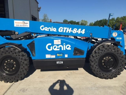 2018 Genie GTH-844 Genie GTH-844D w/Open ROPS, Solid Tires, Work Light/Beacon, 60" Carriage and Forks