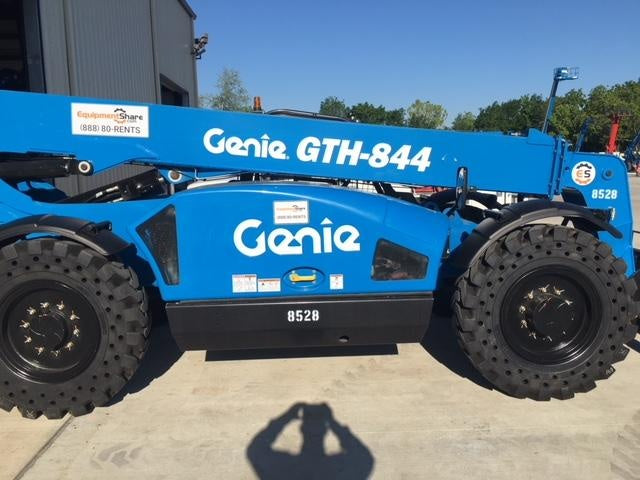 2018 Genie GTH-844 Genie GTH-844D w/Open ROPS, Solid Tires, Work Light/Beacon, 60" Carriage and Forks