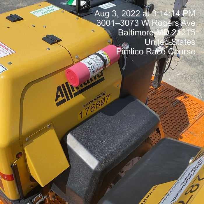 2021 Allmand NLV3GR (4) LED Light Fixture 350W, 23' Vertical Mast, 3kW Prime, Towable, Deep Sea L401, Leveling Jacks, Yanmar T4F 5.8hp