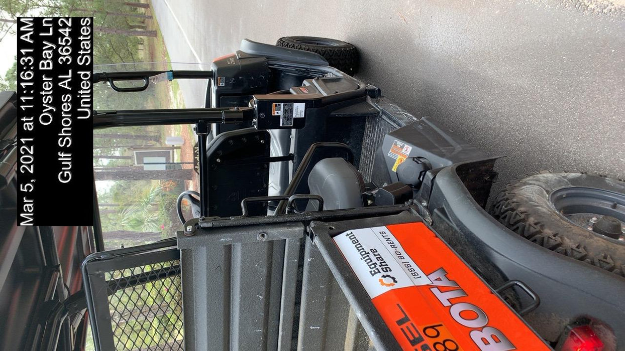 Kubota RTV-X1140W-H 4wd Utility Cart, 4 Seat, Diesel, LED Strobe, Windshield Tempered Glass, Plastic Canopy, Wire Harness Kit, Backup Alarm