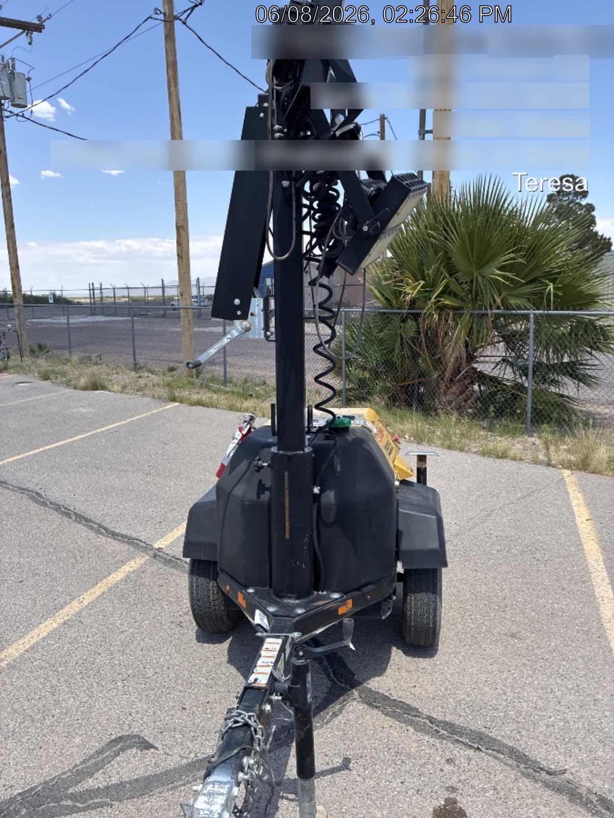 2022 Allmand NLV3GR (4) LED Light Fixture 350W, 23' Vertical Mast, 3kW Prime, Towable, ES Decals, T3
