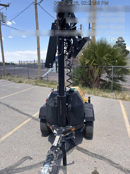 2022 Allmand NLV3GR (4) LED Light Fixture 350W, 23' Vertical Mast, 3kW Prime, Towable, ES Decals, T3