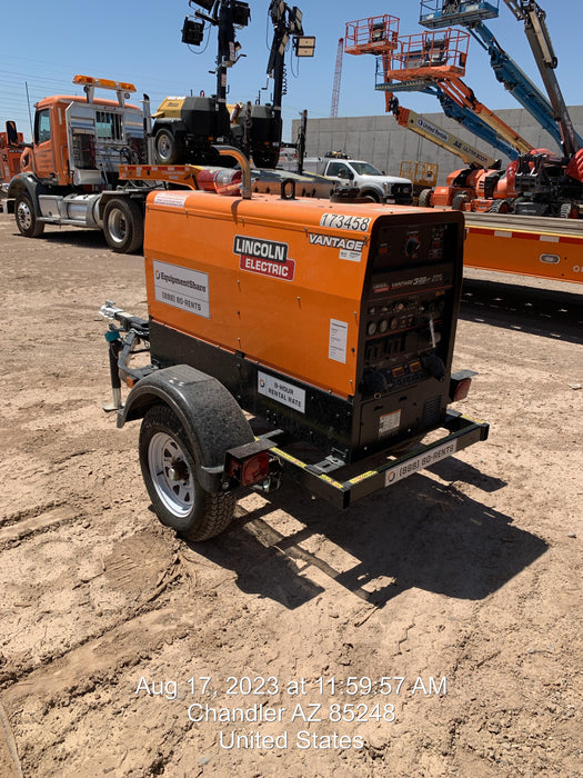 2021 Lincoln Electric Vantage 322 Vantage 322 Ready Pak 3 w/ Decals, ORANGE (includes trailer, cable rack, fender light kit) NO Telematics