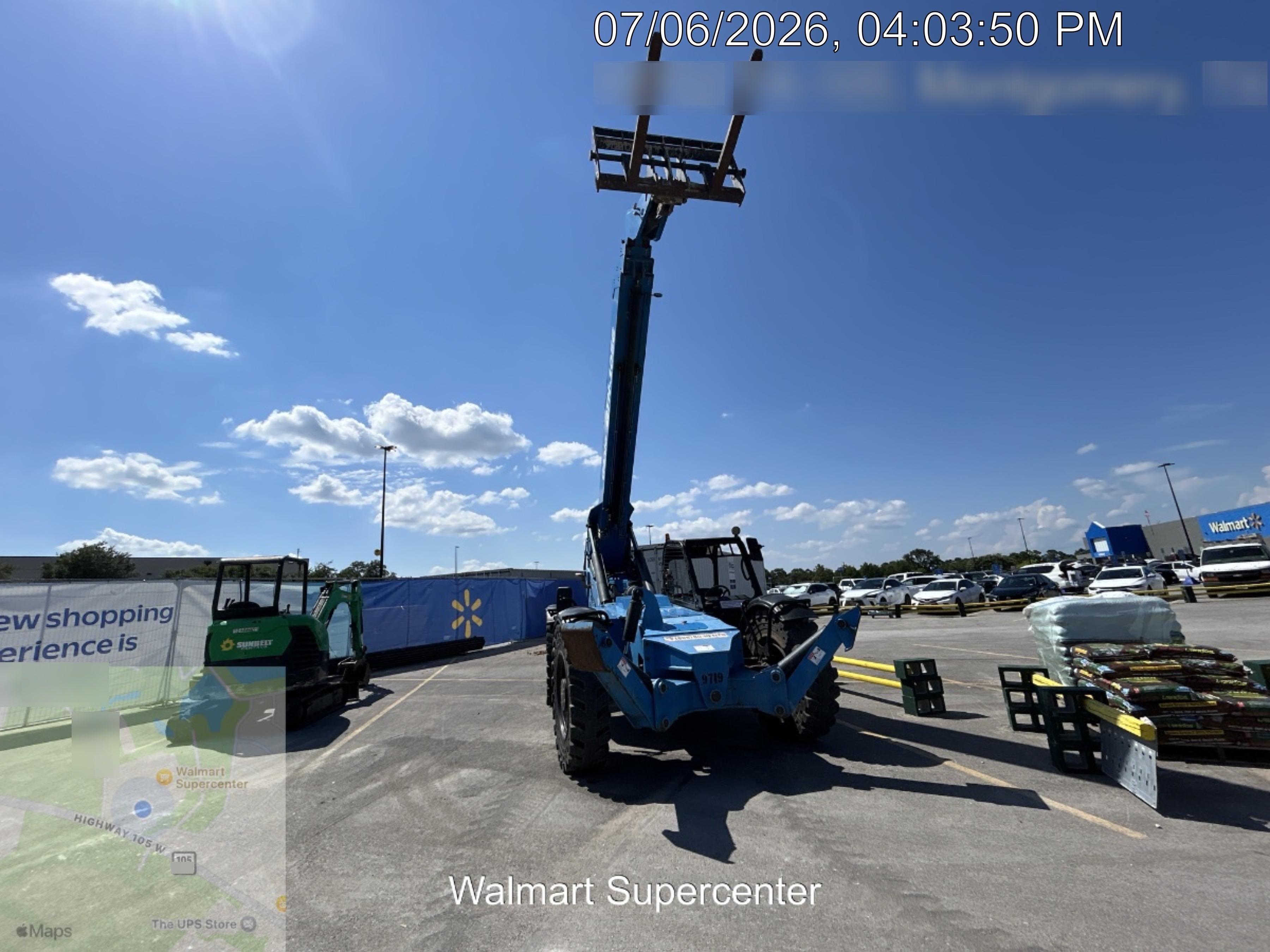 2018 Genie GTH-1056 Genie GTH-1056 w/Open ROPS, Solid Tires, Work Light/Beacon, 60" Carriage and Forks