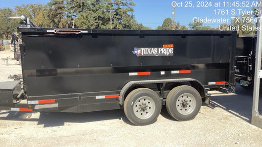 2024 TEXAS PRIDE TRAILERS 14'L x 7'W 5 Cu Yd Trunnion Hydraulic Dump