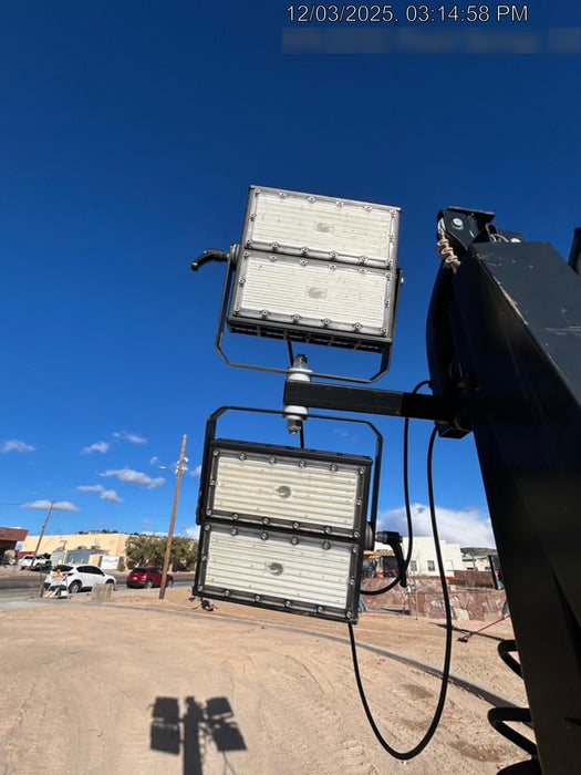 2022 Allmand NLV3GR (4) LED Light Fixture 350W, 23' Vertical Mast, 3kW Prime, Towable, ES Decals, T3