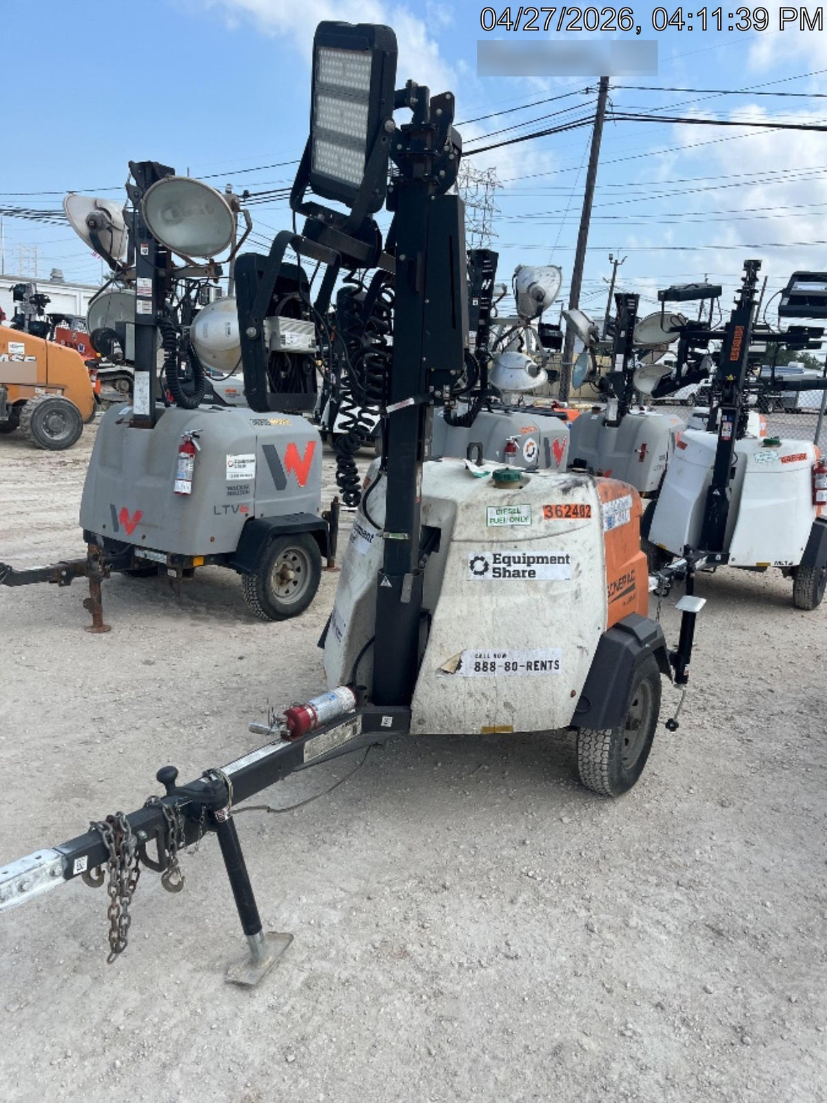 2023 Generac MLT2 Diesel, Flex Switch 120V Input, Powerzone Controller, 
(4) 320W LED Lights, 4kW Generator, 39.9 Gal Fuel Tank, 2" Ball, T3