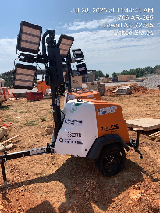 2023 Generac MLT2 Diesel, Flex Switch 120V Input, Powerzone Controller, (4) 320W LED Lights, 4kW Generator, 39.9 Gal Fuel Tank, 2" Ball, T3