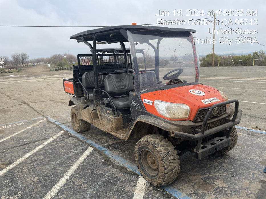 2022 Kubota RTV-X1140W-H Plastic Canopy, Windshield Acrylic Clear, LED Strobe Light, Wire Harness Kit, Back up Alarm
