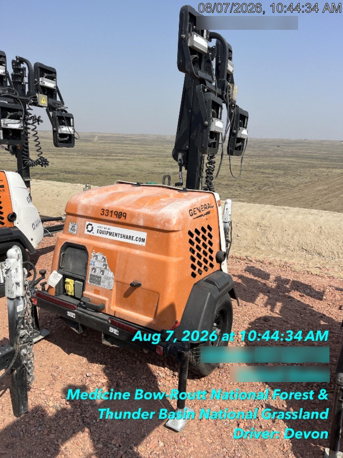 2023 Generac MLT2 Diesel, Flex Switch 120V Input, Powerzone Controller, (4) 320W LED Lights, 4kW Generator, 39.9 Gal Fuel Tank, 2" Ball, T3