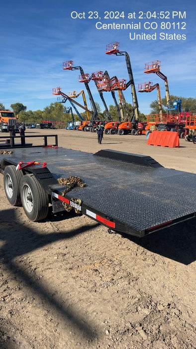 2025 TEXAS PRIDE TRAILERS 21' Lowboy Gravity Tilt Bed 14K Bumper Pull Trailer