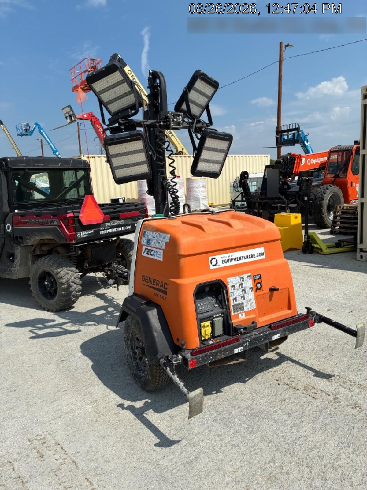 2023 Generac MLT2 Diesel, Flex Switch 120V Input, Powerzone Controller, (4) 320W LED Lights, 4kW Generator, 39.9 Gal Fuel Tank, 2" Ball, T3