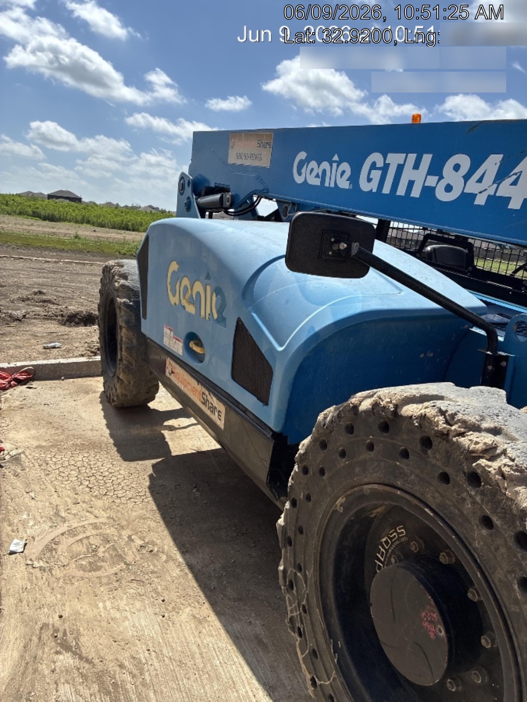2018 Genie GTH-844 Genie GTH-844D w/Open ROPS, FF Tires, Work Light/Beacon, 60" Carriage and Forks
